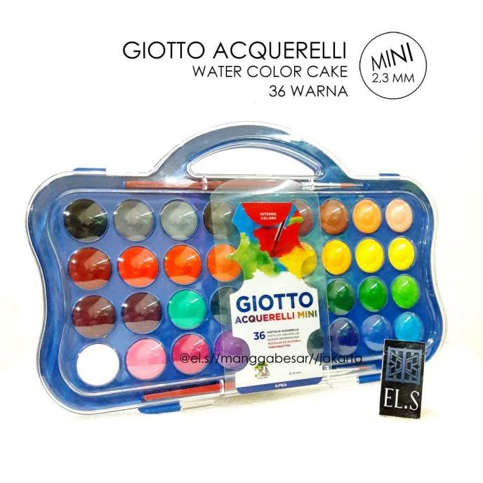 

PERALATAN MELUKIS GIOTTO ACQUERELLI MINI 36 WARNA ( WATER COLOR CAKE / CAT AIR ) ALAT LUKIS