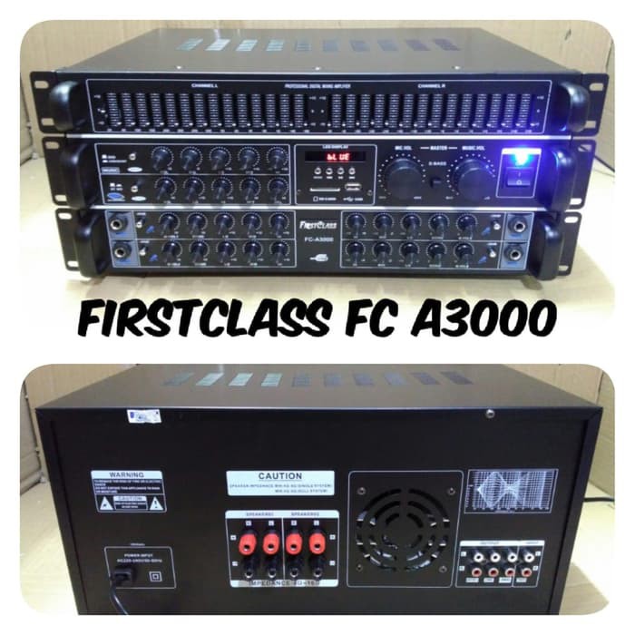 Power Amplifier Mixer Equaliser Firtsclass FC A3000 Bluetooth