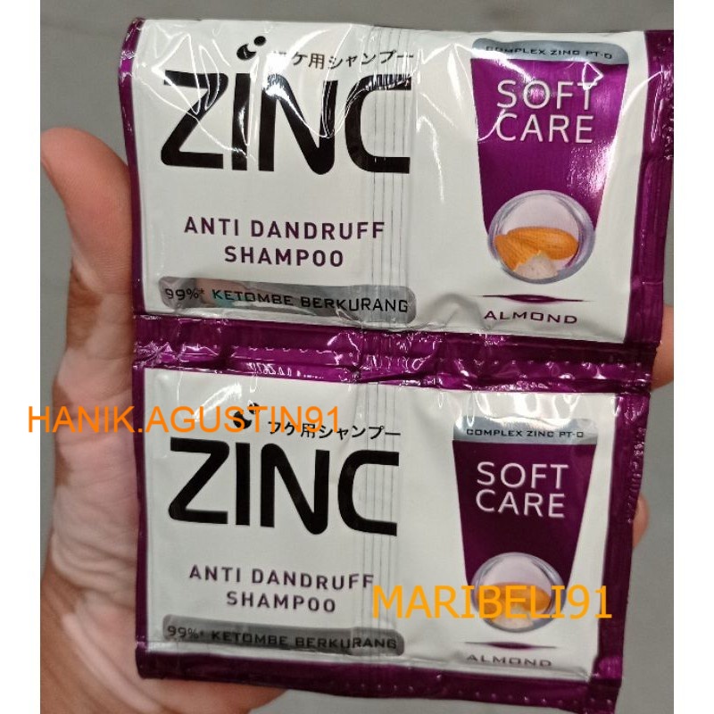 ZINC SHAMPO SOFT CARE ISI 24 SACHET Maribeli