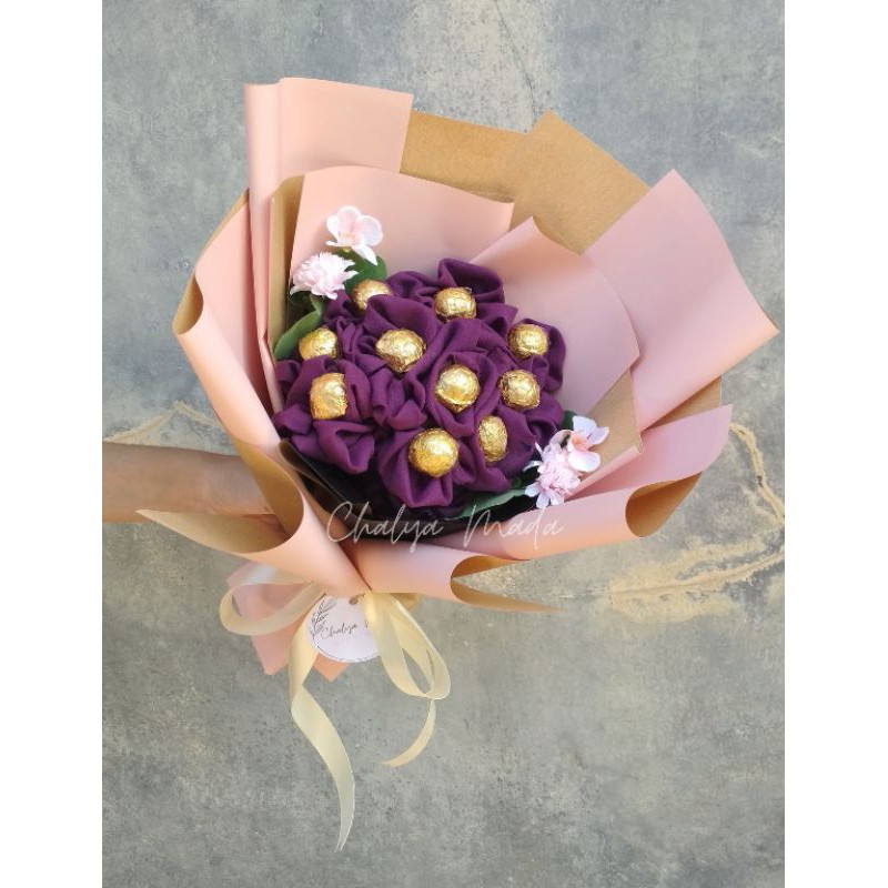 buket bunga, buket wisuda, buket hijab coklat