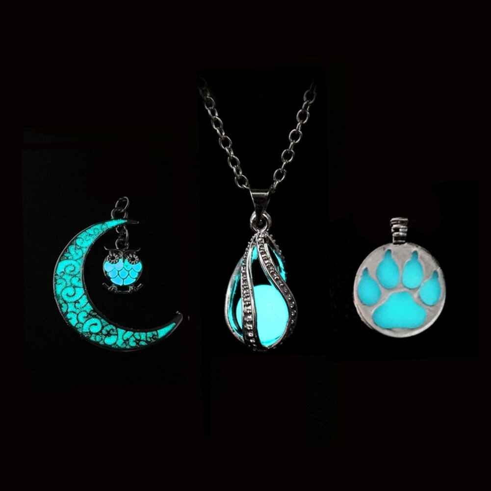 Kalung Unik Ajaib Glow In The Dark Luminous Glowing Model Tombak NY042