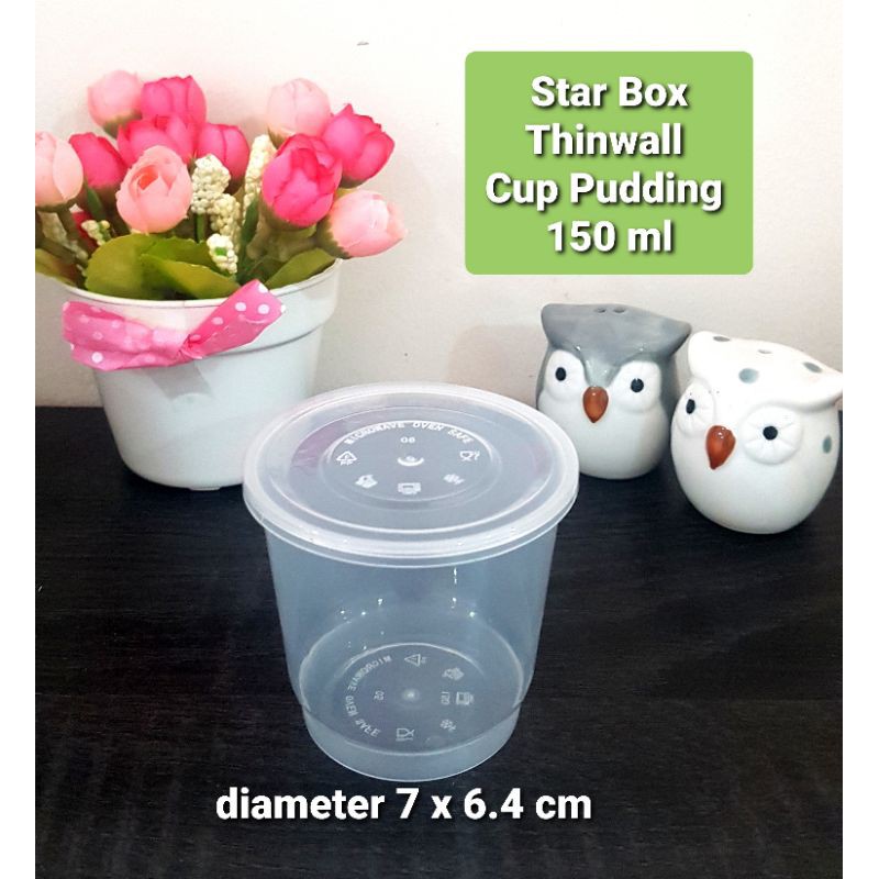 Kotak makan plastik Thinwall Cup 150 ml isi 25 pcs