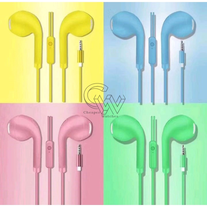 Cheaper-Headset kabel warna warni extra bass Handsfree Earphone Jack berkualitas termurah