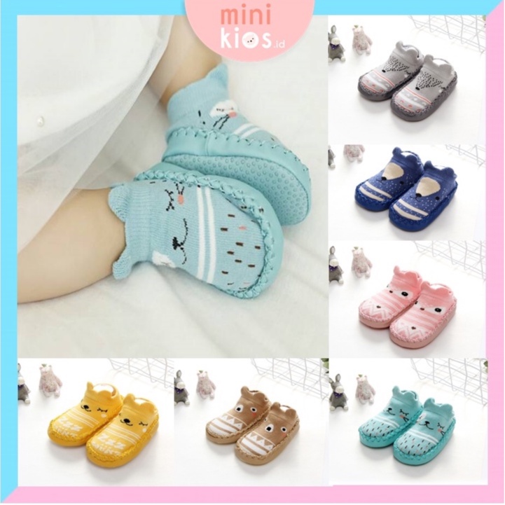 Sepatu Anti Slip Bayi Bahan Lembut Pattern Hewan Lucu 01