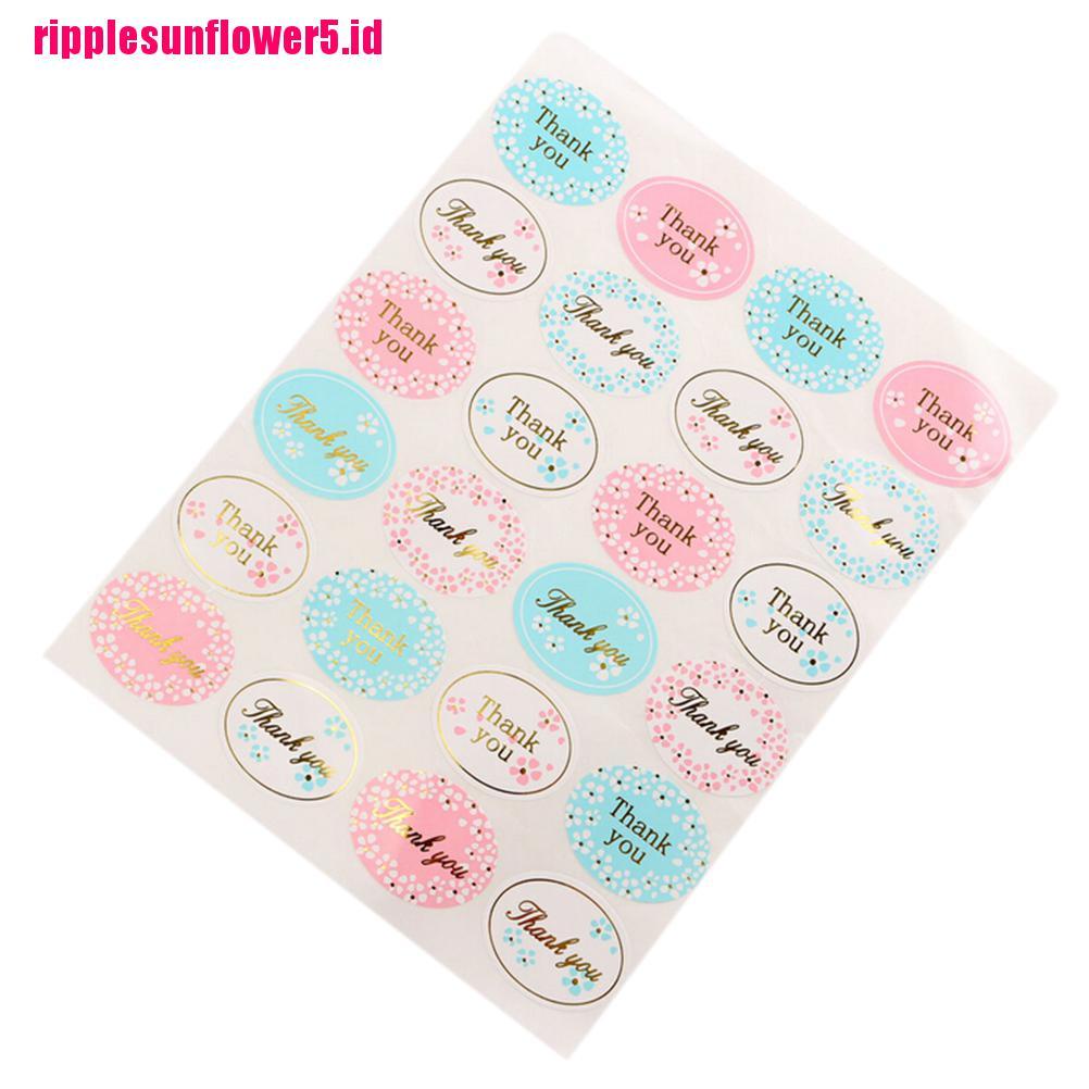 24pcs Stiker Segel Oval Tulisan THANK YOU Warna Emas Untuk Pesta Pernikahan