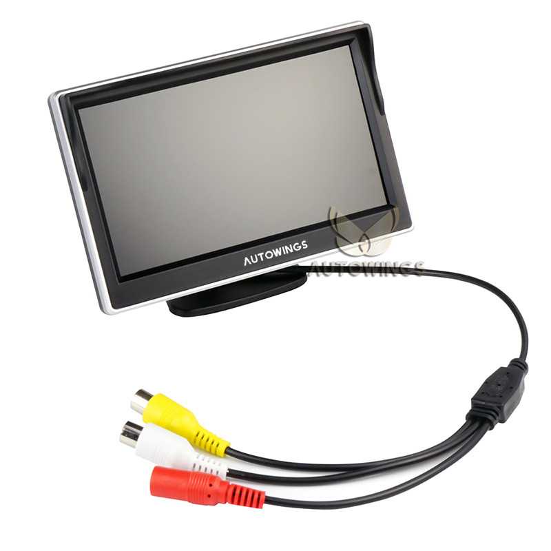 Monitor Rear View Parkir Mobil TFT LCD 5 Inch-Hitam