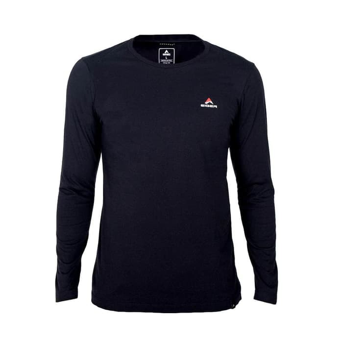 Kaos Eiger Indonesia Lengan Panjang Pria - Black