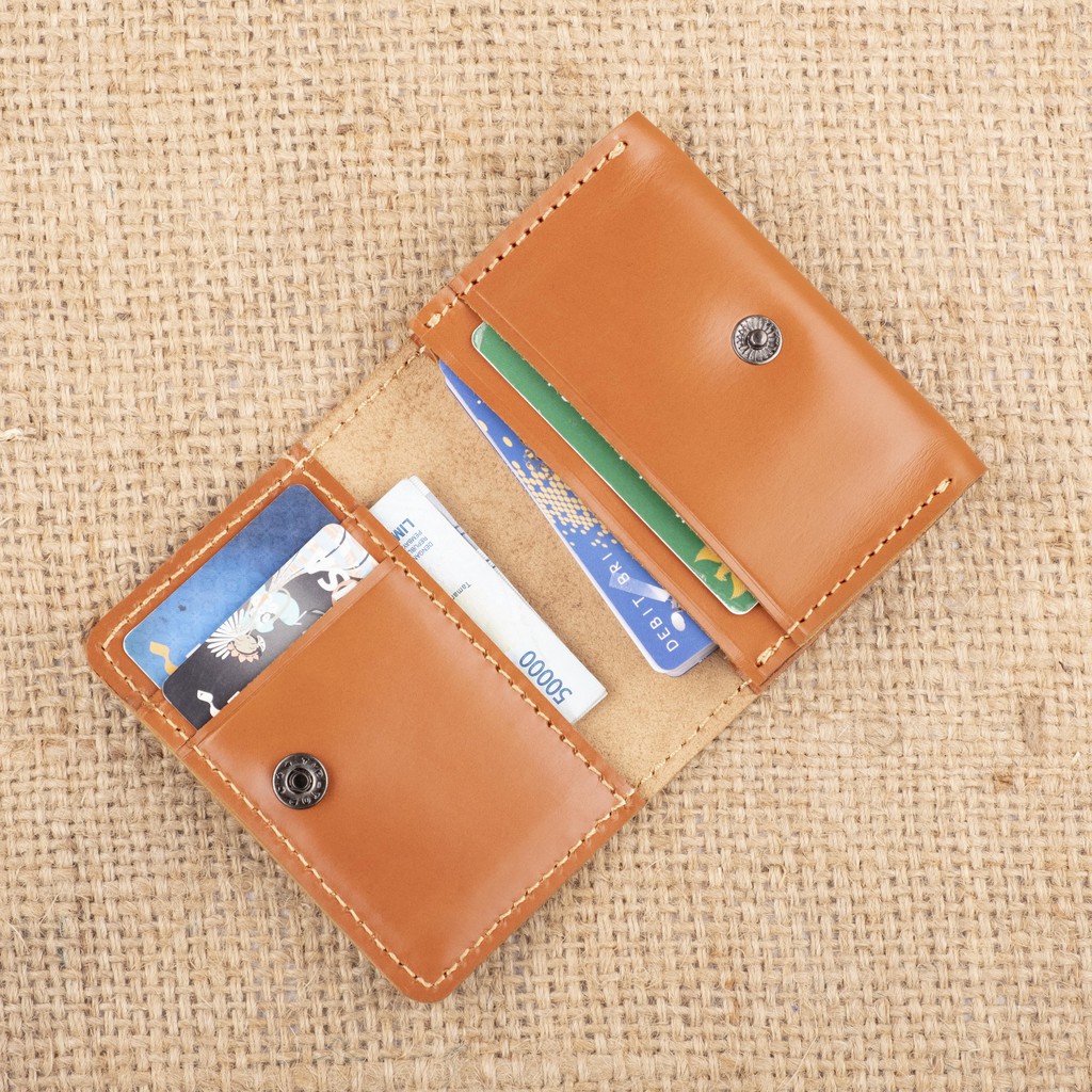 Dompet Kartu Card Holder Wanita Pria Kulit Asli Tempat Kartu ATM Slim Mini Muat 30 Kartu