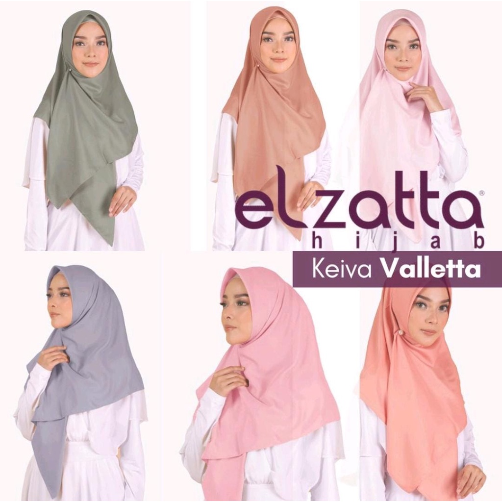 ELZATTA JILBAB SEGI EMPAT Keiva Valetta/Jilbab Elzatta Segiempat Polos Baru/KERUDUNG SEGI EMPAT ELZA