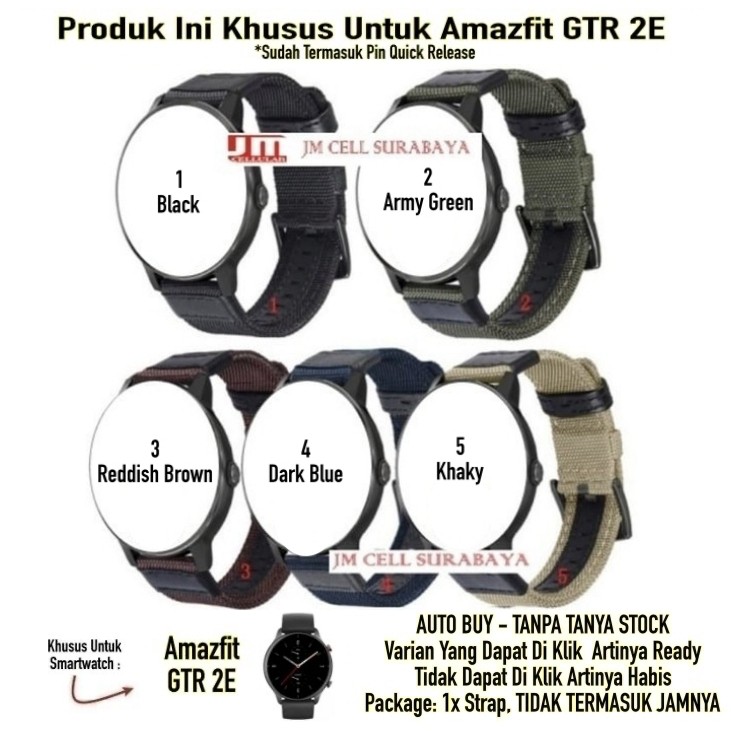 Tali Jam Tangan Strap Amazfit GTR 2E - Woven Nylon Quick Release