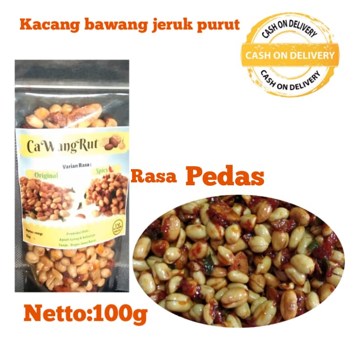 

KacangBawangKrispy/100gCAWANGRUTKacangBawangJerukPurutRasaBaladoPedasSedangKacangGorengDaunJerukBawangPutihMantapNikmat