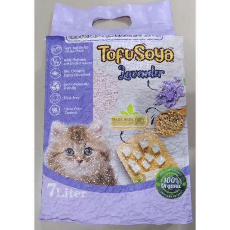 Markotops soya tofu cat litter 7L / pasir tofu markotop pasir tofu soya / pasir kucing tofu pasir gumpal soya tofu organic clumping cat litter 7L