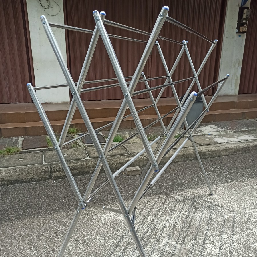 rak jemuran baju stainless steel stainles alumunium aluminium jumbo