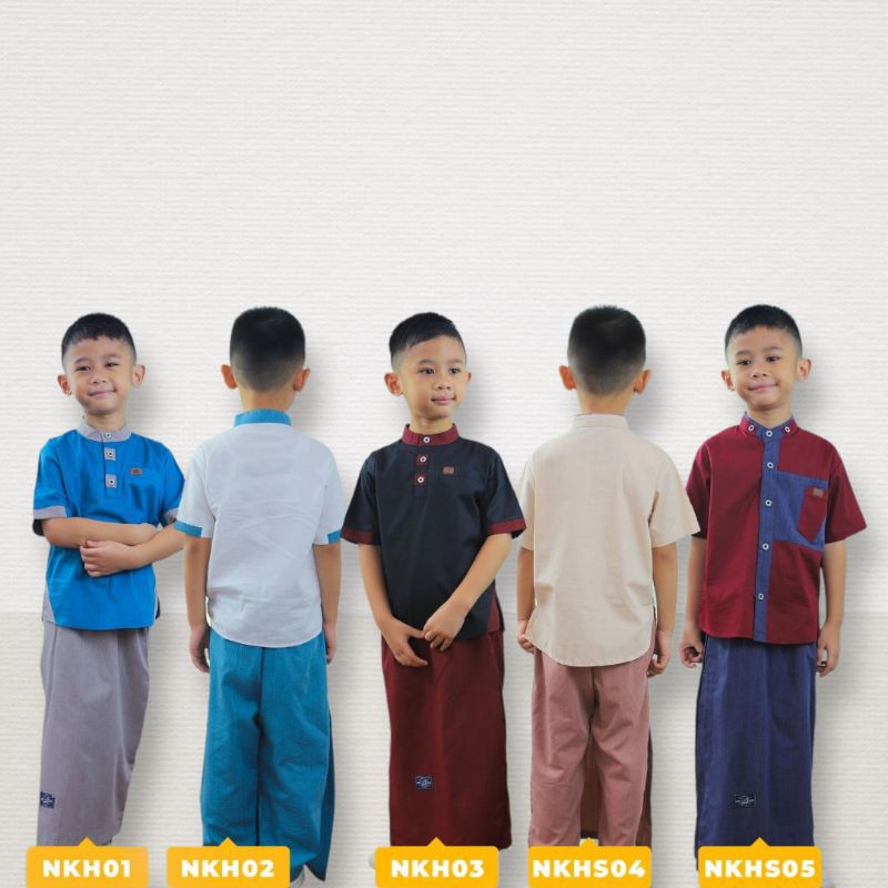 Sarcel Baju Koko  Muslim Sarung Celana  Anak  Cowok Branded 