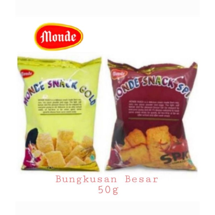 

Monde Serena Snack Gold & Monde Serena Spicy 50g (Bungkusan Besar)