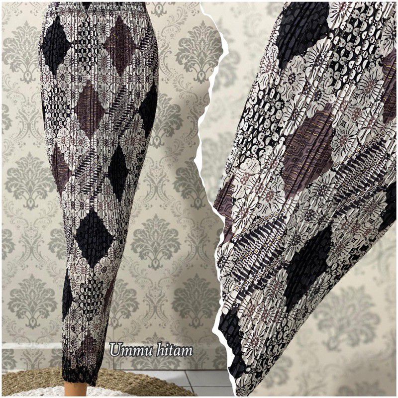 Rok plisket batik motif syahrini / rok rempel / rok span / rok batik kondangan