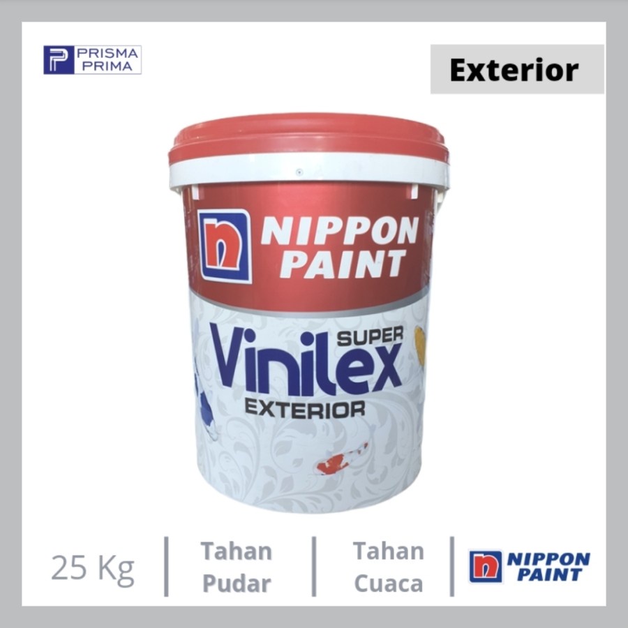 Jual Cat Tembok Vinilex Super Exterior Tahan Cuaca Nippon Paint 25 Kg ...