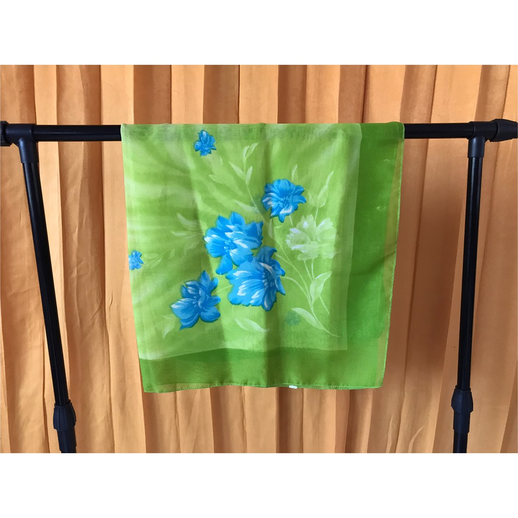 HIJAB SEGI EMPAT / JILBAB SEGI EMPAT MOTIF BUNGA / CORAK BUNGA