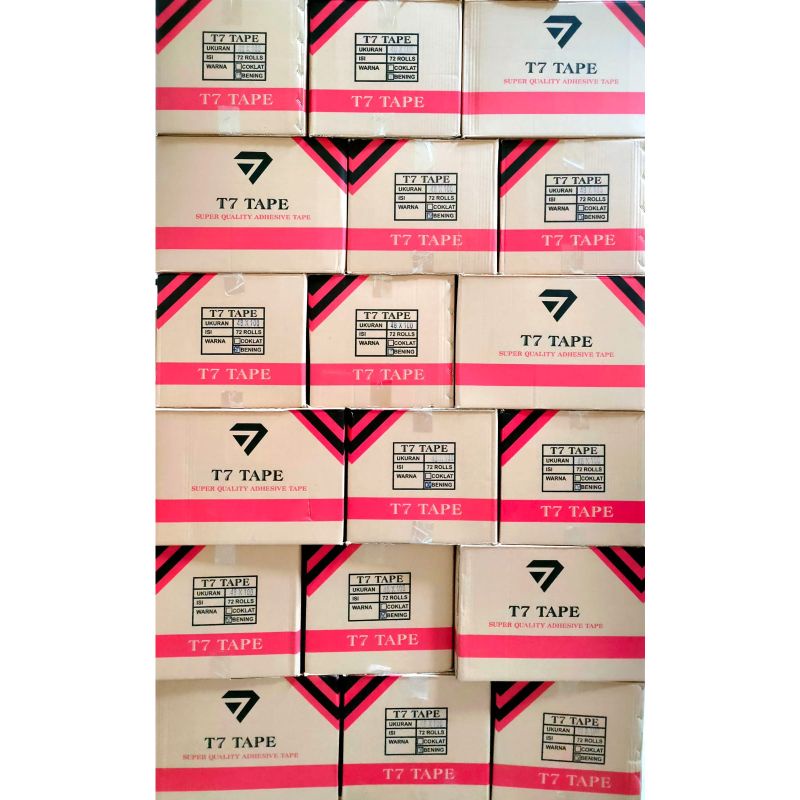 

Lakban T7 Tape coklat dan bening 48x90 yard