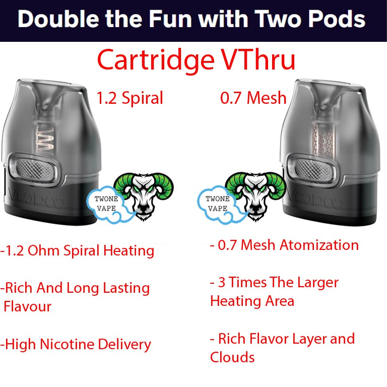 Cartridge Vthru Pro Vmate | Catridge Vmate 100% Authentic