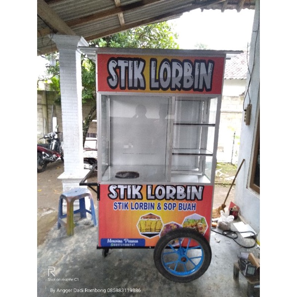 rombong almunium full kaca