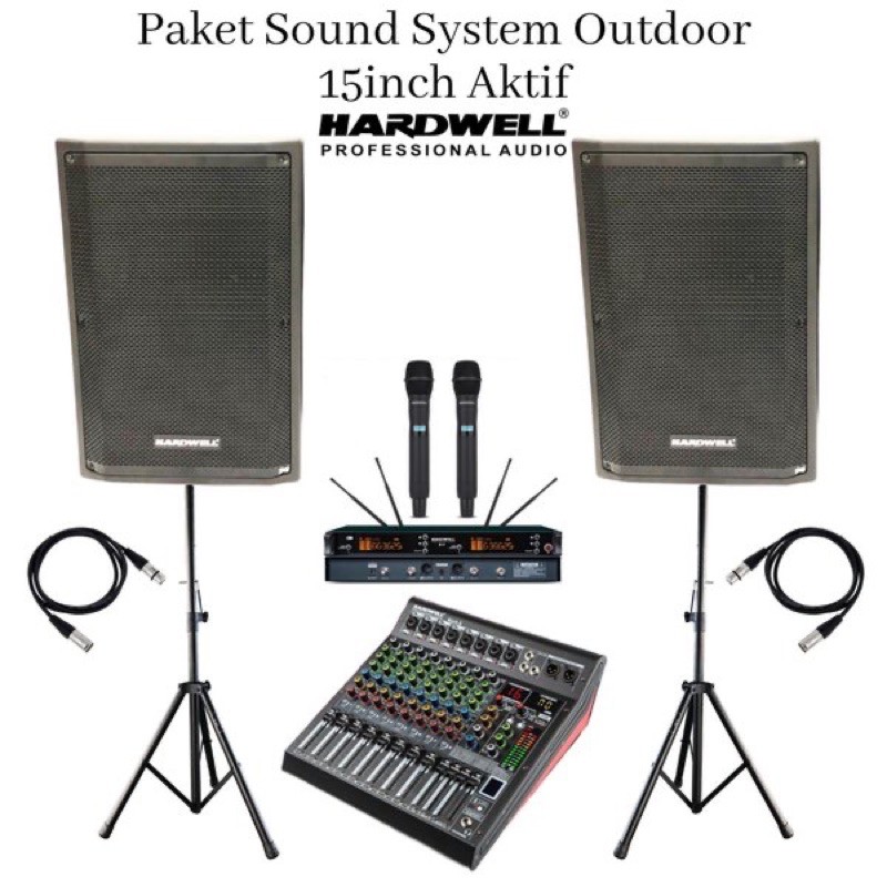 Paket Sound System Outdoor Aktif 15inch Hardwell High Quality