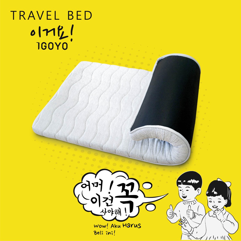 (140*190) IGOYO Travel bed/KASUR LIPAT/KASUR GULUNG/KASUR LANTAI PORTABLE