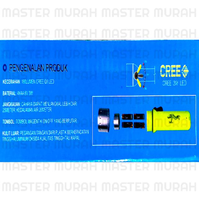 Senter Selam Jinlong Anti Air Diving Menyelam dan Snorkeling