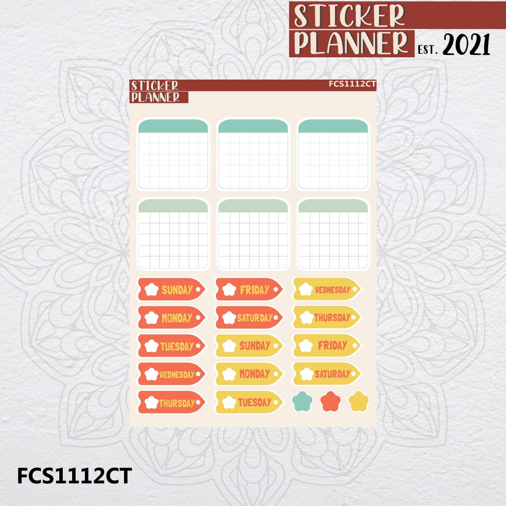 

Floral Style label 2 Weekly Sticker Planner | Sticker Sheet, Bujo, Hobonichi, Scrapbook, & Journal