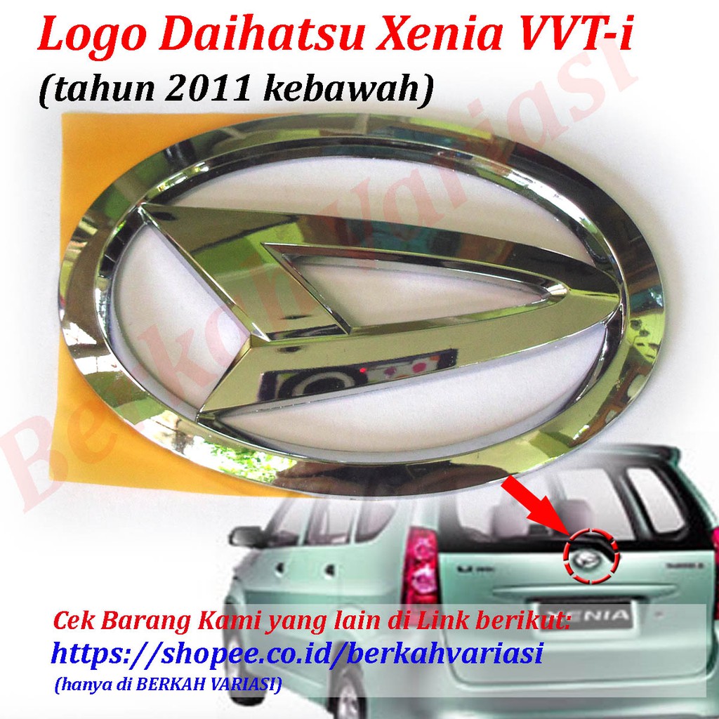 Emblem Lambang Logo Belakang Daihatsu Xenia VVTi - Old