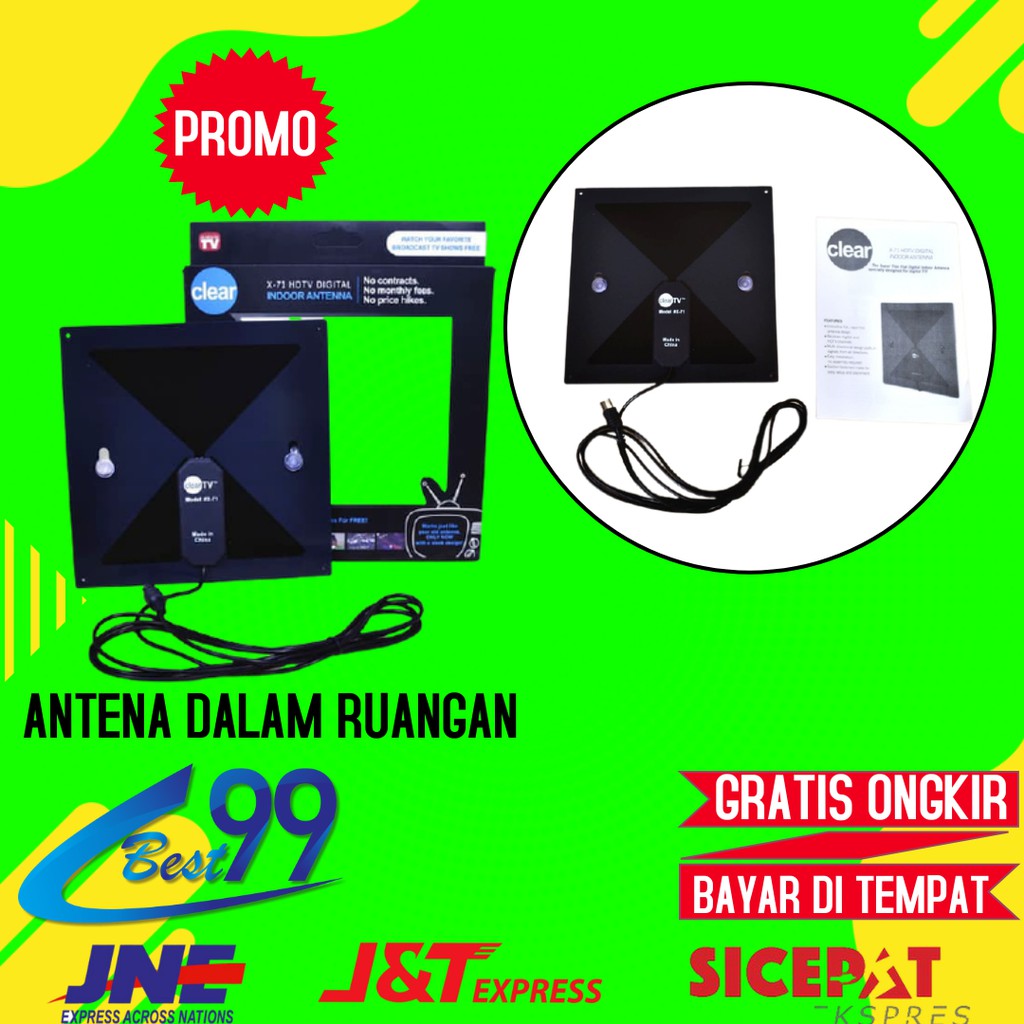 ANTENA PEMANCAR TV DALAM RUANGAN CLEAR TV X- 71 HDTV DIGITAL INDOR