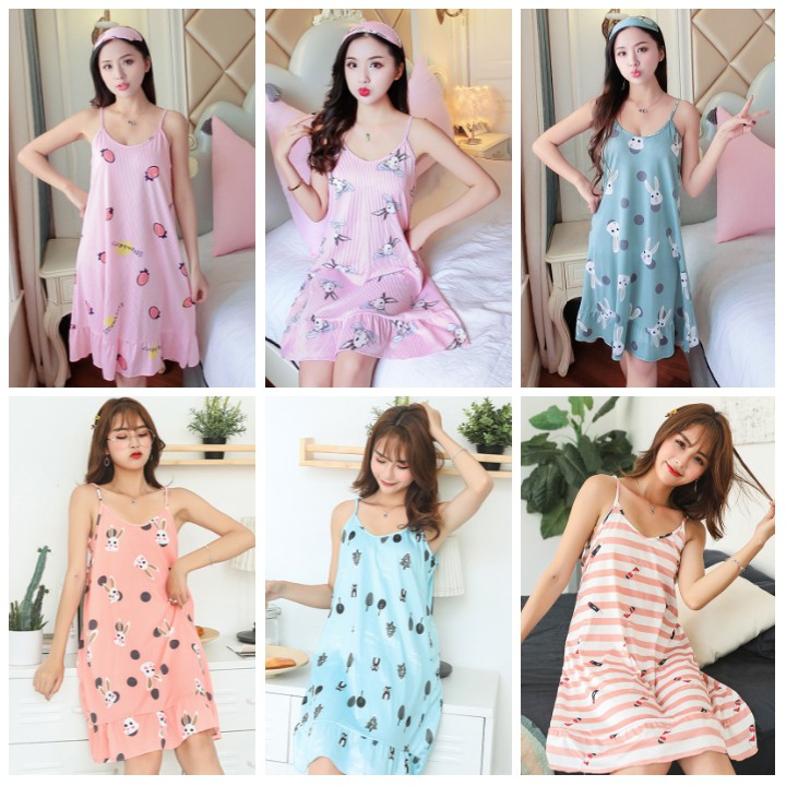 BAJU TIDUR DRESS PIYAMA IMPORT PREMIUM IMUT BANYAK MOTIF