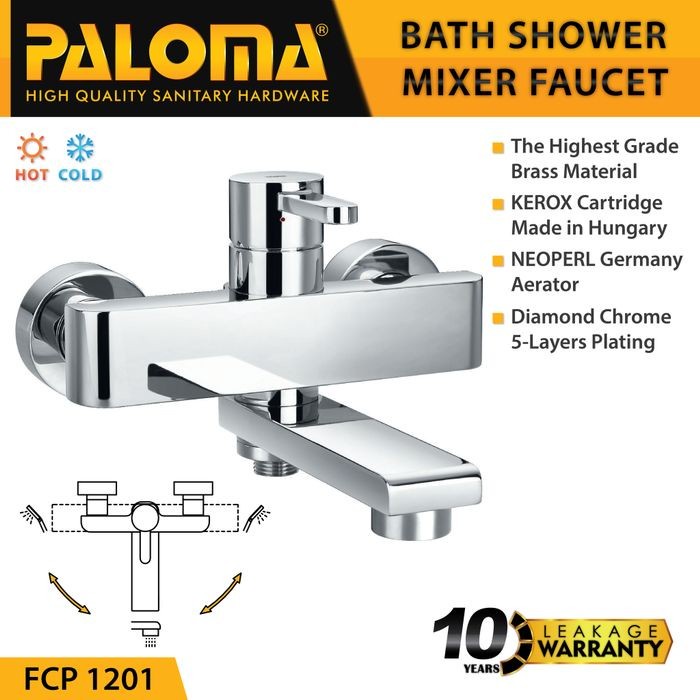 PALOMA FCP 1201 Keran Mixer Bathtub Shower Mandi Panas Dingin Kran Air