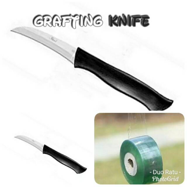 Pisau Cangkok Grafting Okulasi Pisau Kupas Kambium Plus Grafting Tape Hijau Ori