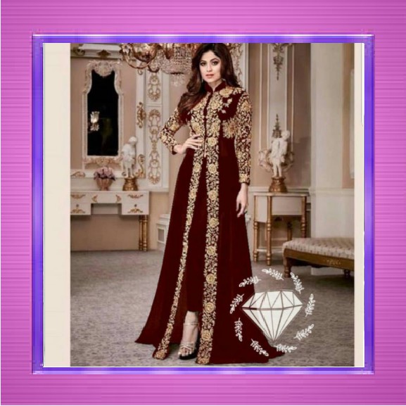 TERLARIS Ashanty Gown baju pesta Brokat Tabur mutiara velvet