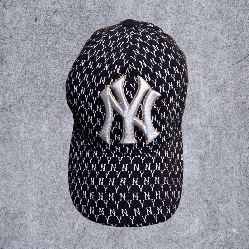Topi MLB Korea Monogram Adjustable Cap NewYork Yankees Second Original