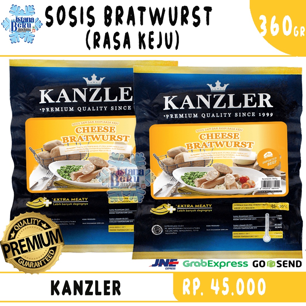 

Kanzler Cheese Bratwurst 360gr