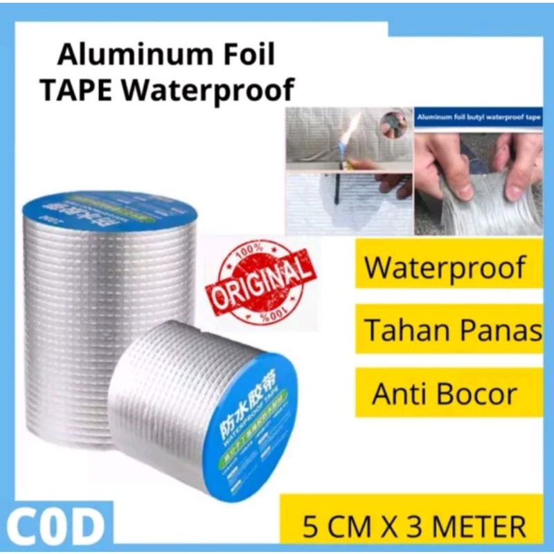 Lakban Anti Bocor Lakban Anti Air Lakban Alumunium Foil Sangat Kuat Lakban Anti Bocor Magic Tape Waterproof