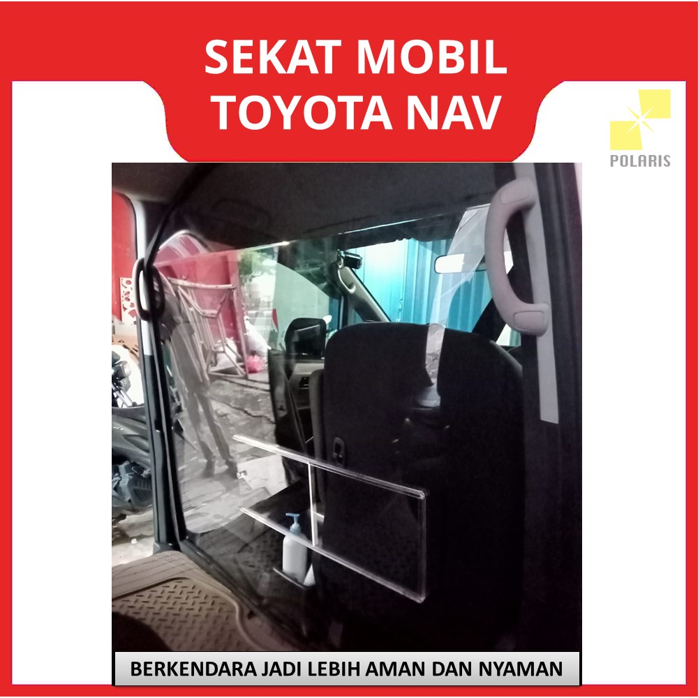 PARTISI MOBIL/SEKAT MOBIL/PENGAMAN COVID/PARTISI AKRILIK TOYOTA NAV