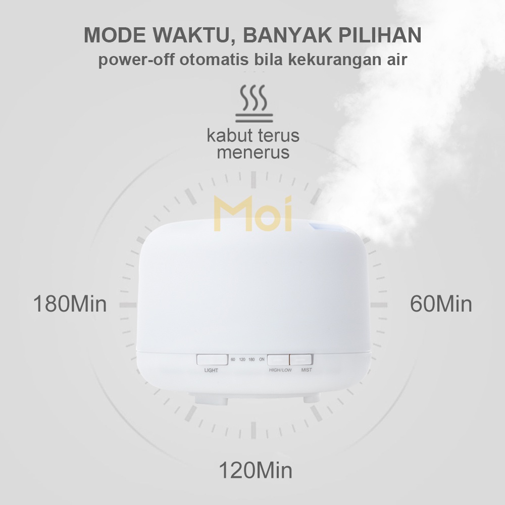 Moi Humidifier Diffuser Air Purifier Aromaterapy Essential oil Difuser 500ML+ Remote