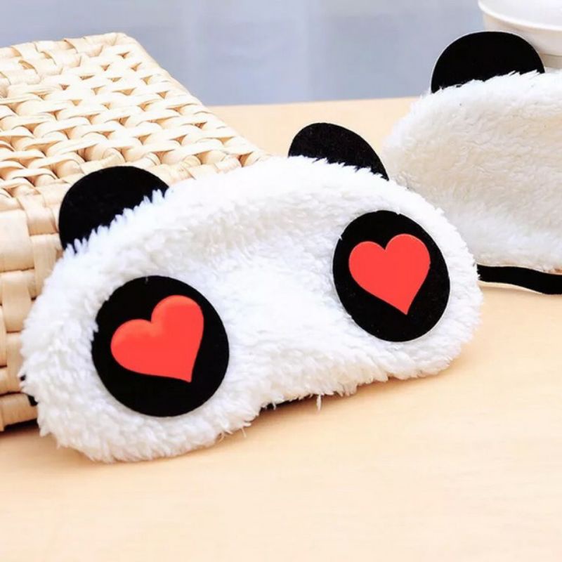 Penutup Mata Tidur Karakter Panda / Eye Cover Cute Panda / Sleeping Eye Panda Lucu