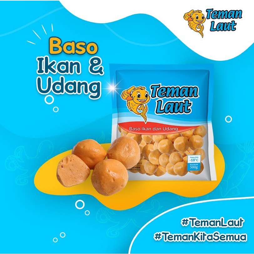 BASO IKAN UDANG TEMAN LAUT 500GR BASO HALAL