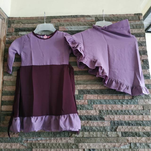 Gamis anak usia 2 th Set Banaat Anak 2 th Gamis Anak Perempuan