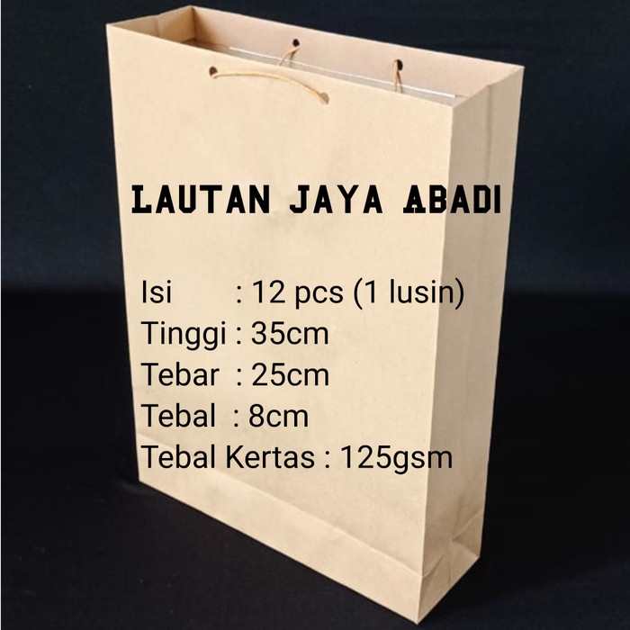 

READY COD Paperbag/Paper bag/tas belanja Polos uk. 25 x 35 x 8cm - Cokelat GRATIS ONGKIR