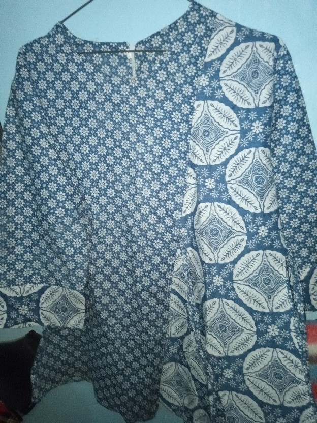 Tey-17 Batik Wanita Asj Sa Hrb026 Kenongo Kemeja Tosca Pendek