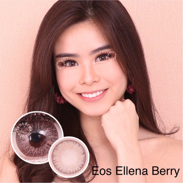 Softlens EOS Elena S307 Soflen Warna Berry Red Hazel Brown