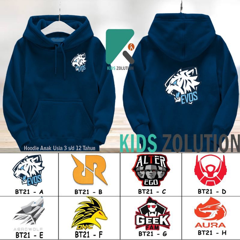 Jaket Evos Anak Laki Laki / Hoodie Evos Anak / Sweater Evos Anak / RRQ / Alter Ego / Bigetron / ML
