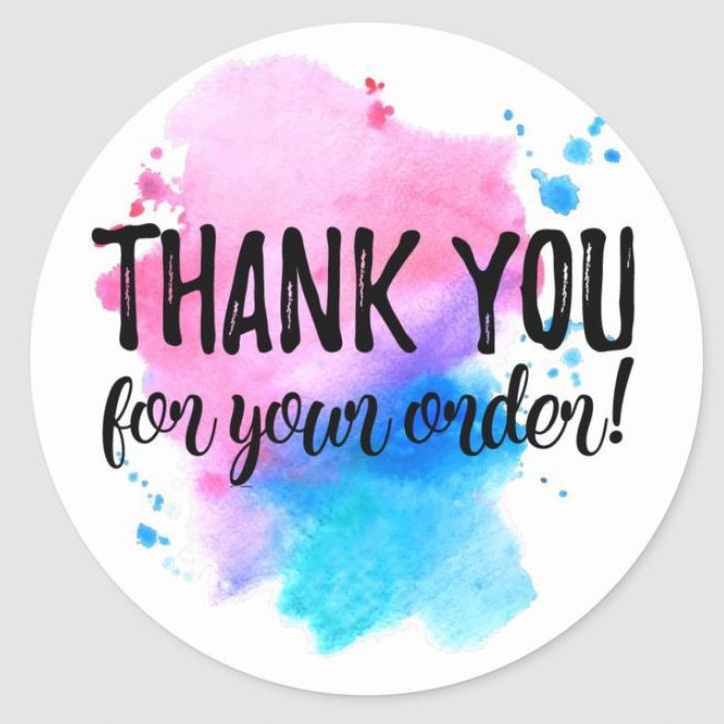 

sticker label Thankyou murah