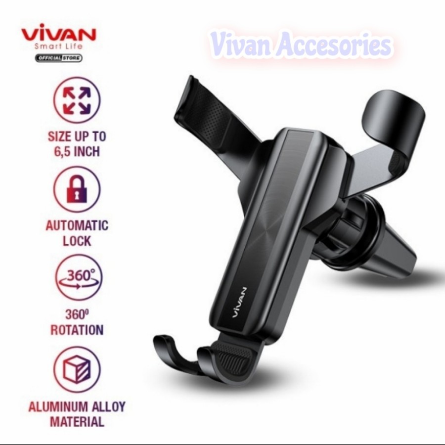 Vivan Car Holder CHS09 Original Standing Universal Stand Phone Mobil