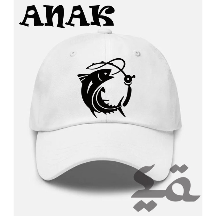 Topi baseball caps Anak unisex sprt fishing fish